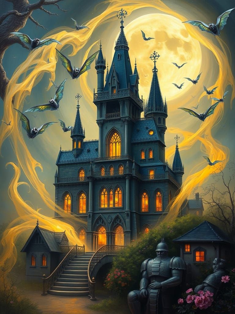 Gothic Chateau in Whimsical Fairy World