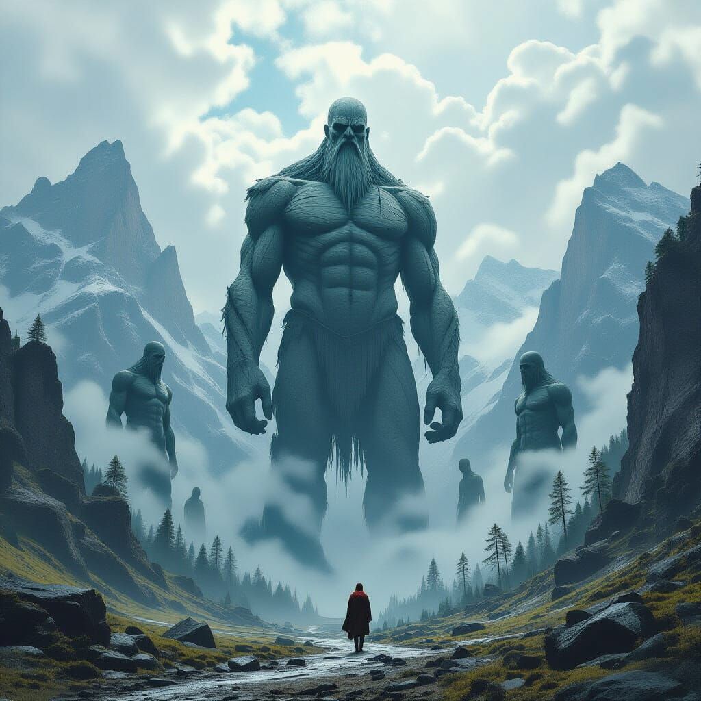 Petrified Giants: Mountain Ranges as Stone Titans