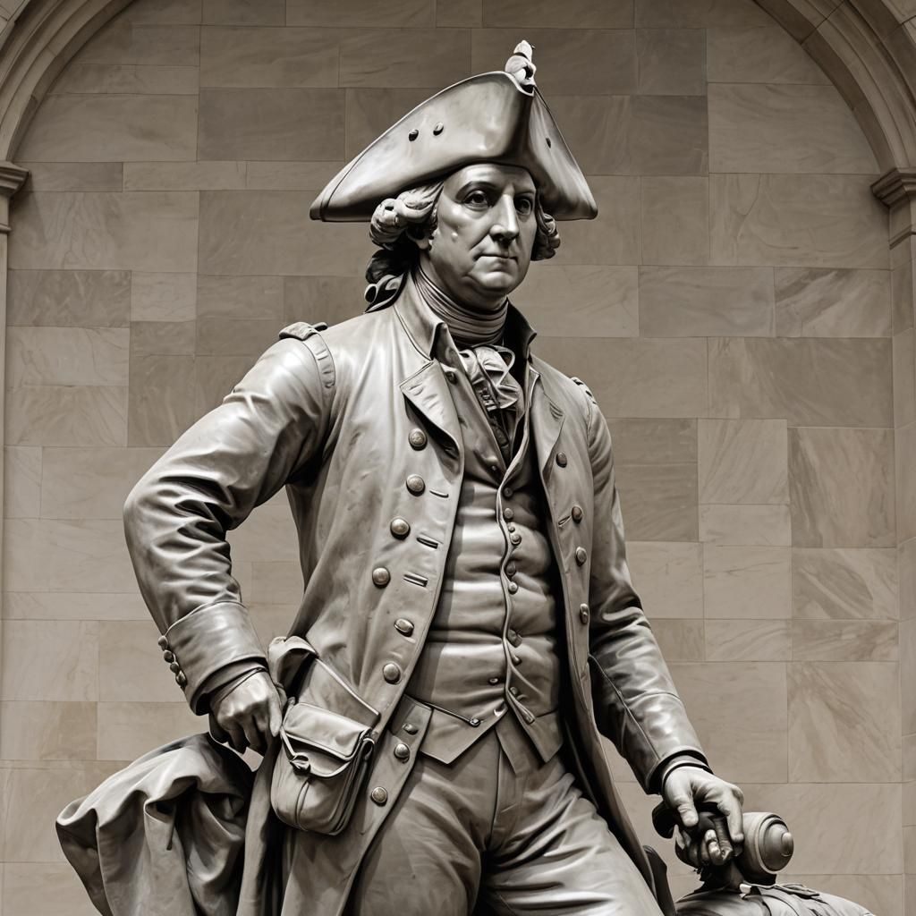 Grisaille Statue of George Washington