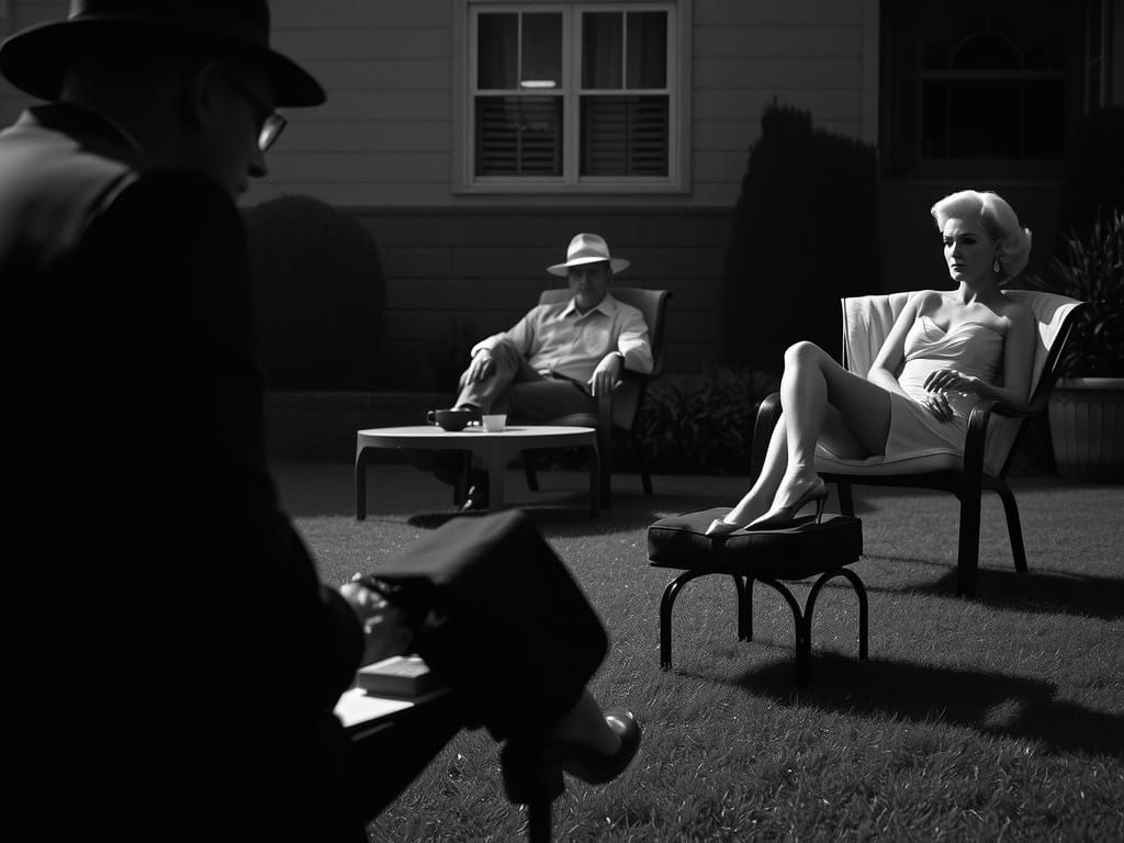A Mysterious Encounter in Classic Film Noir Style