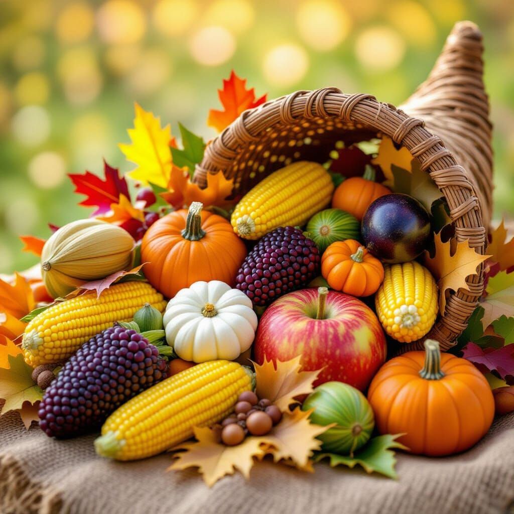 Autumn Harvest Cornucopia