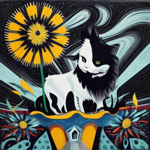 Simple Black and White Abstract