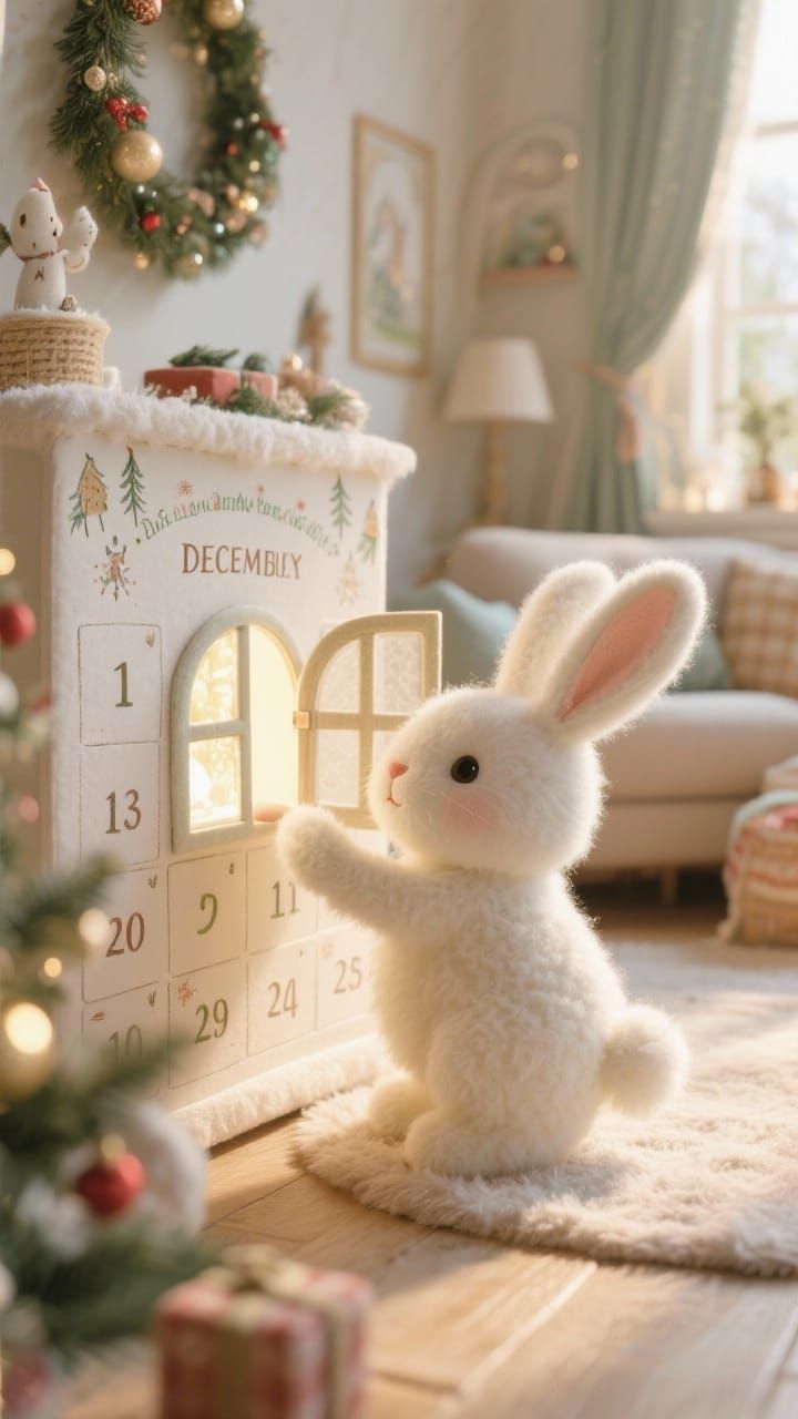 Fluffy Bunny Opens December 1st Advent Calendar