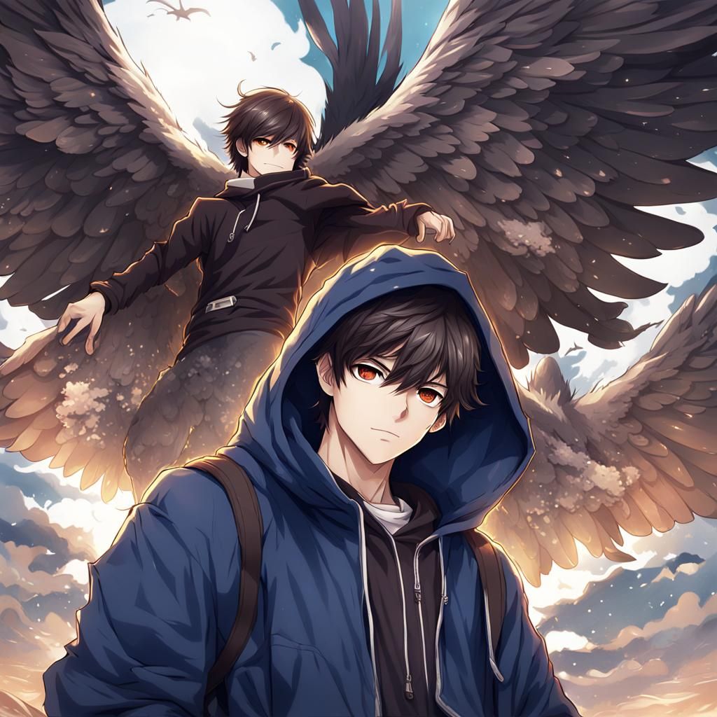 Fallen Angel Gabriel in Anime Style