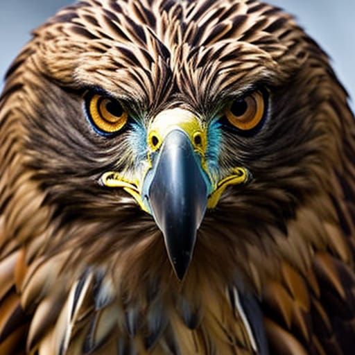 Dramatic Close-Up Portrait of a Golden Eagle