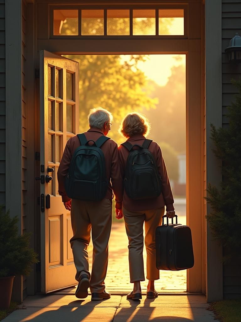 Elderly Couple's Bittersweet Farewell in American Realism St...