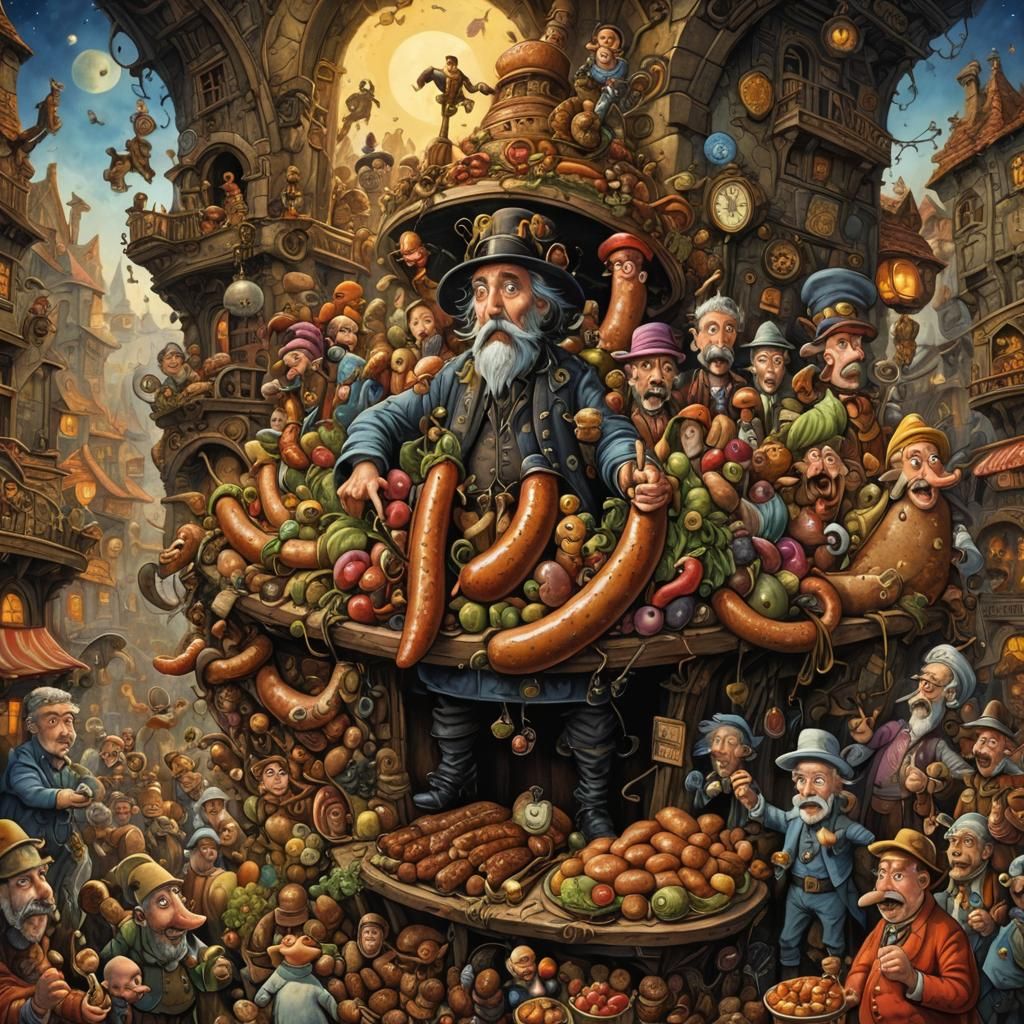 Sausage People in a Whimsical World