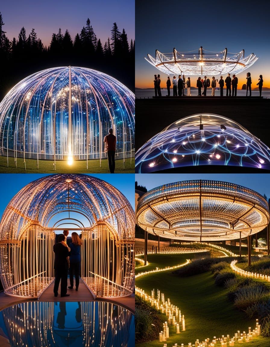 Illuminated Landscape in Contemporary Style