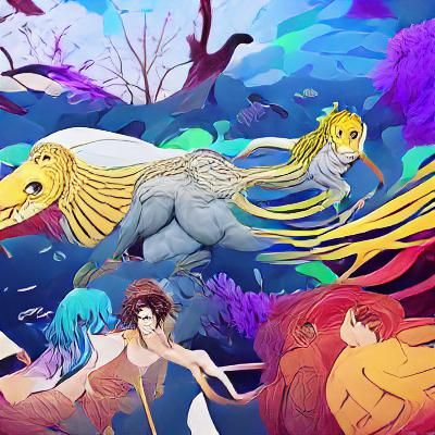 Anime-Style Greek Gods and Mythological Creatures