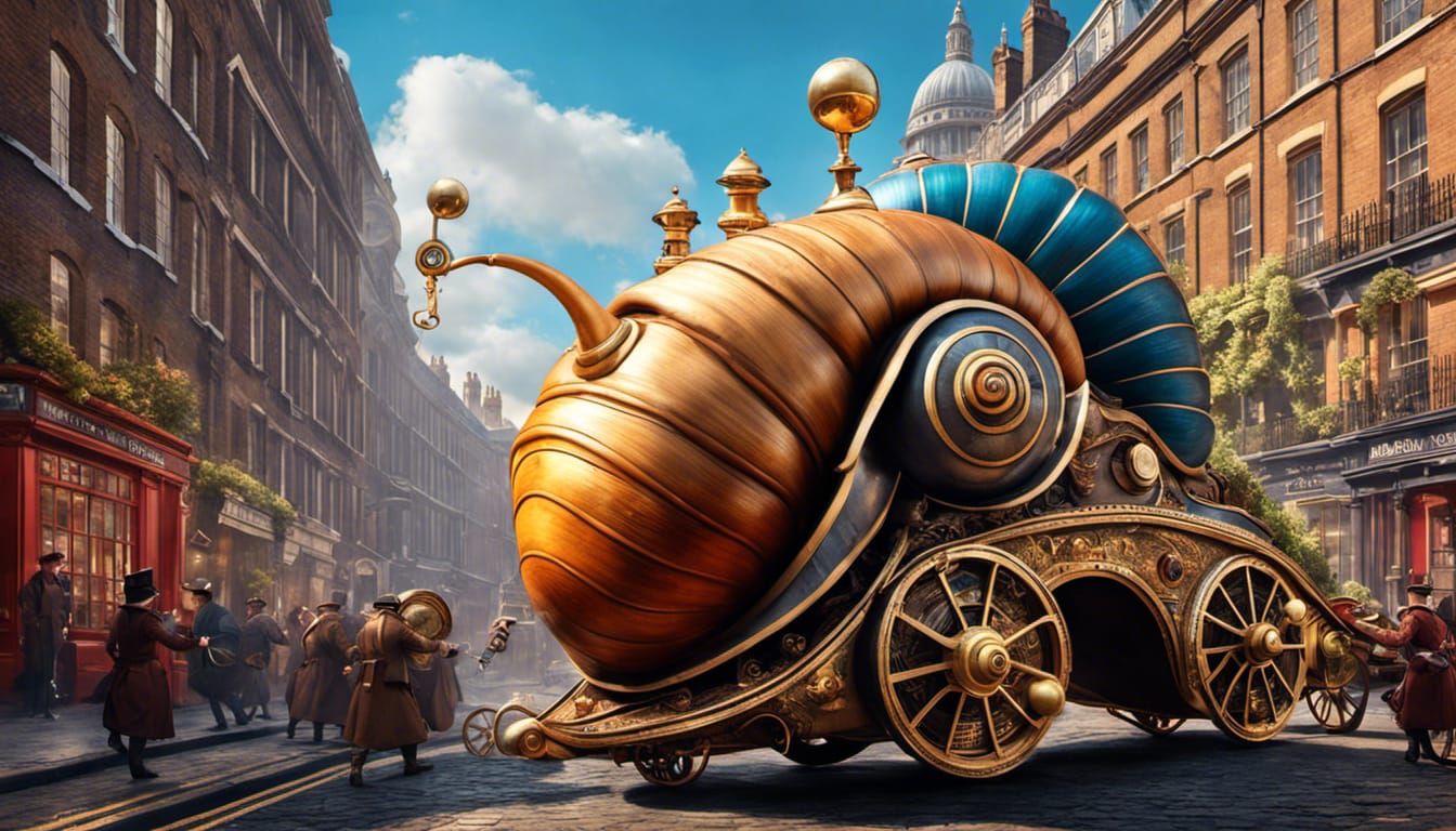 Steampunk Snails Drag Racing in London