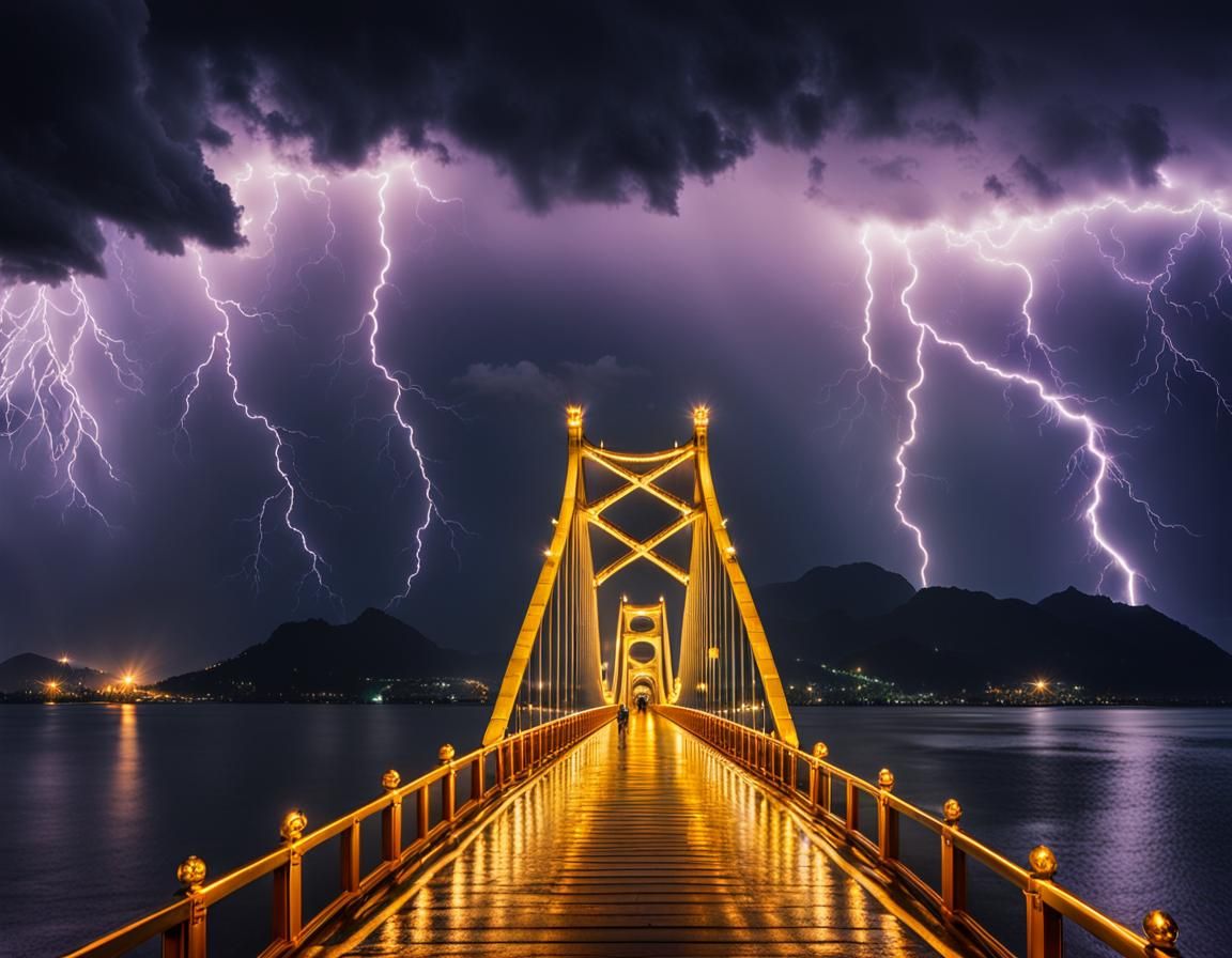 Golden Bridge Vietnam in Storm: Breathtaking Photography