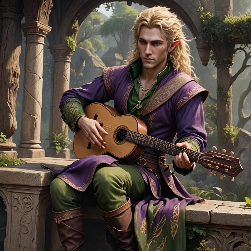 Half elf bard