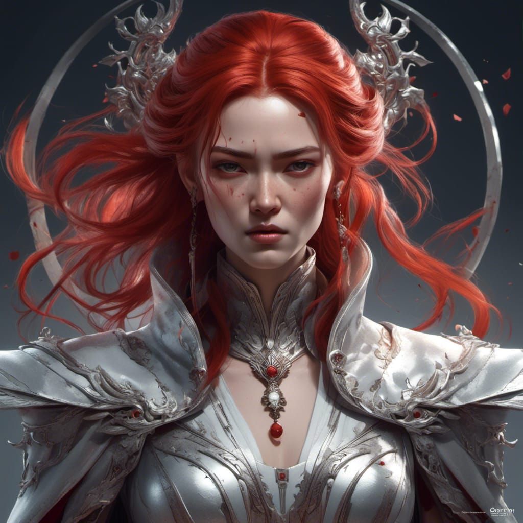 Sinister Asian Chaos Goddess in Ethereal Portrait