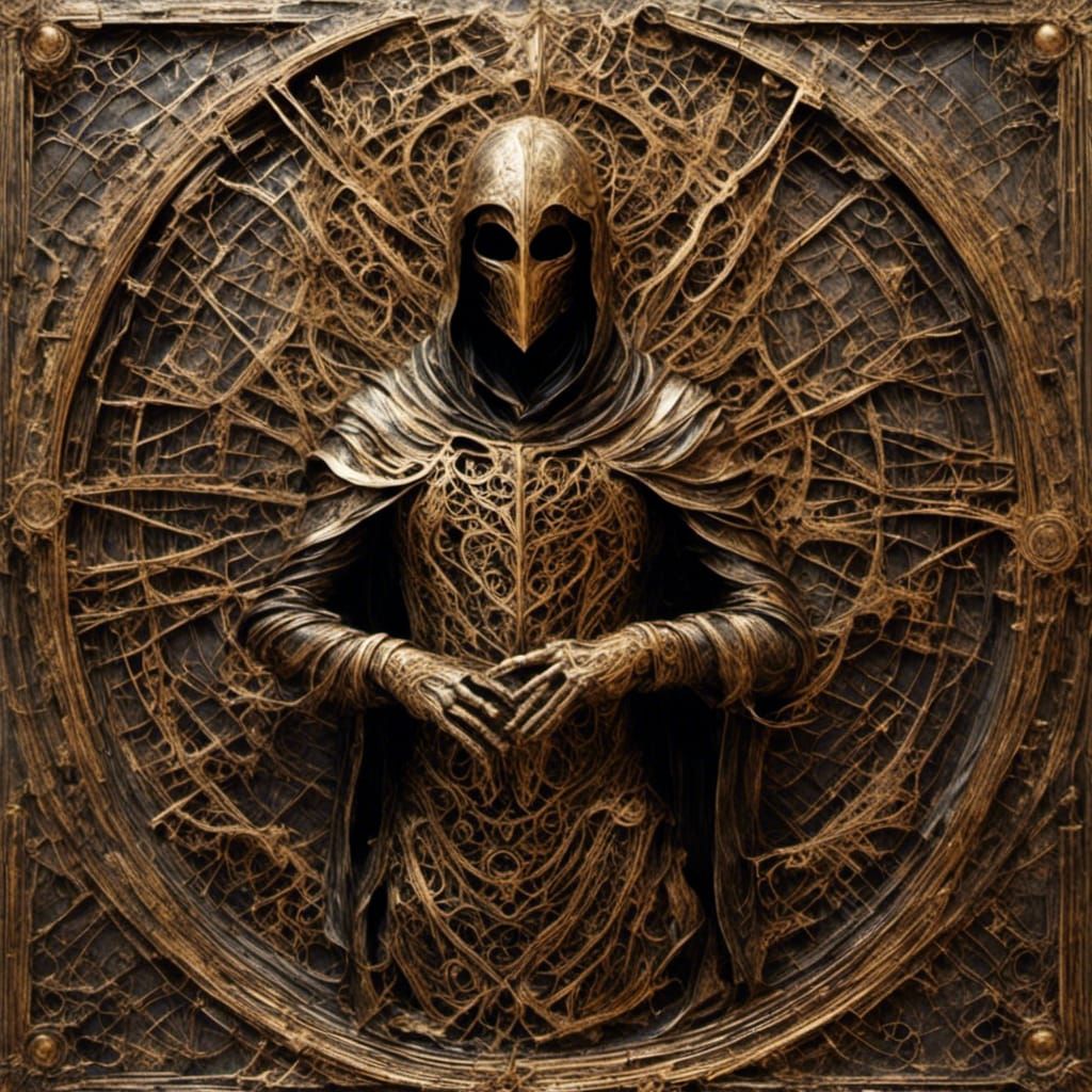 Detective in 3D Paper and Woodsplash Style