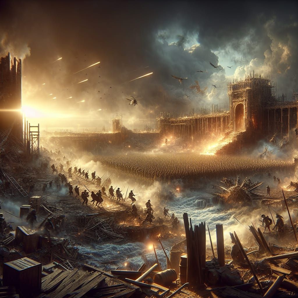 Epic 200-Day Battle: A Cinematic Digital Matte Painting