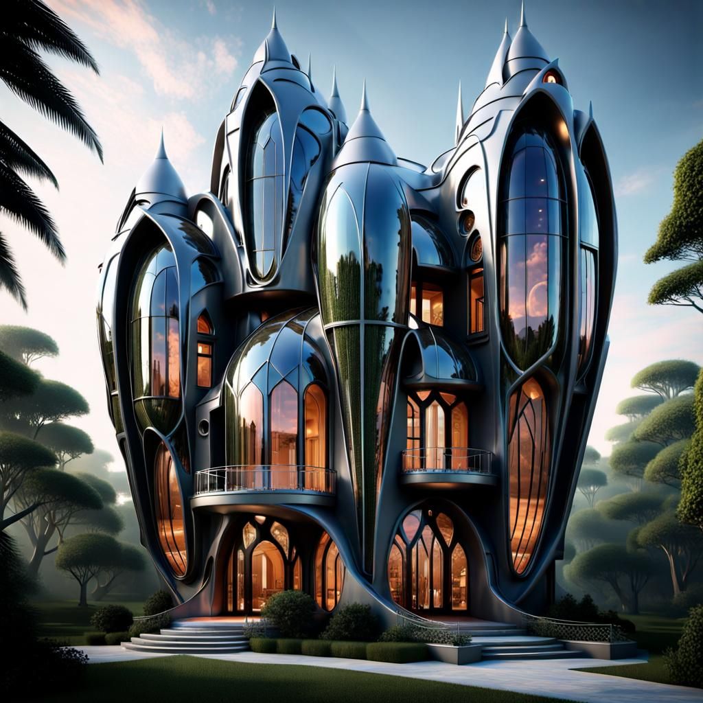 art deco inspired mansion