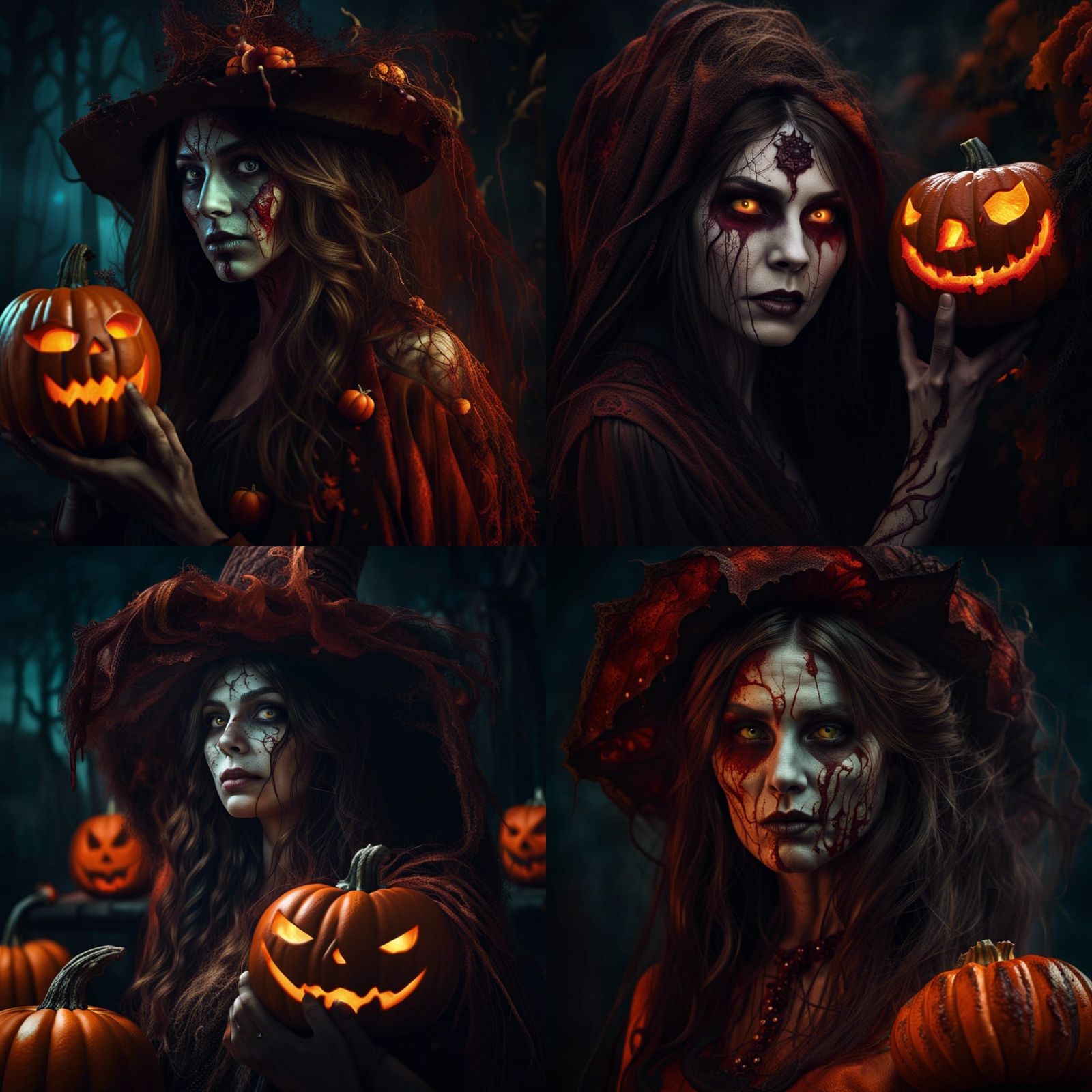 Creepy Halloween Witch Zombie Profile Picture