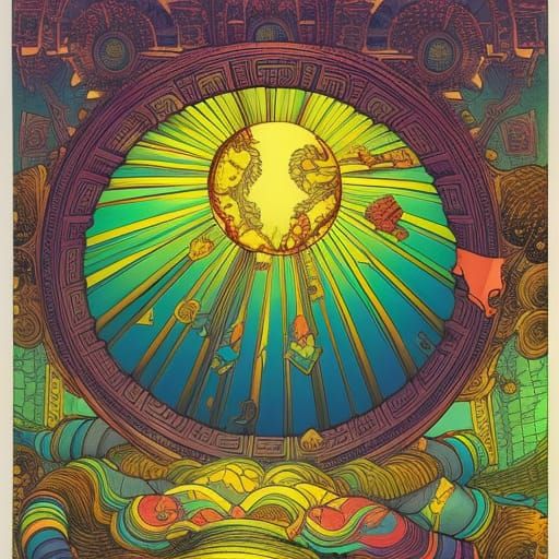 Svarloka Heaven-Portal Graphic Novel Cover in Amano Style