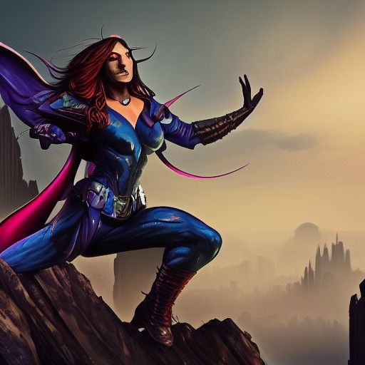 Rachel Roth Raven DC Comics Action Pose