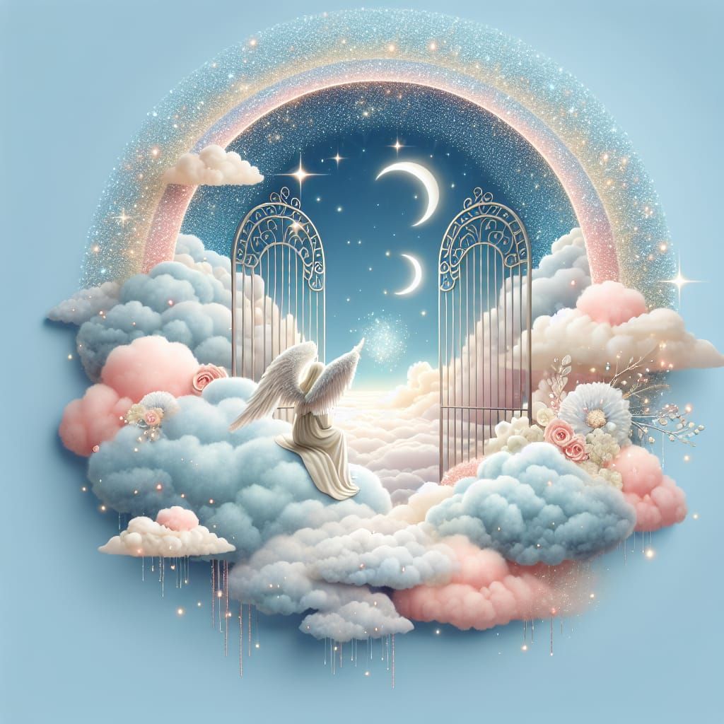 Dream World: Angel in a Gate of Clouds