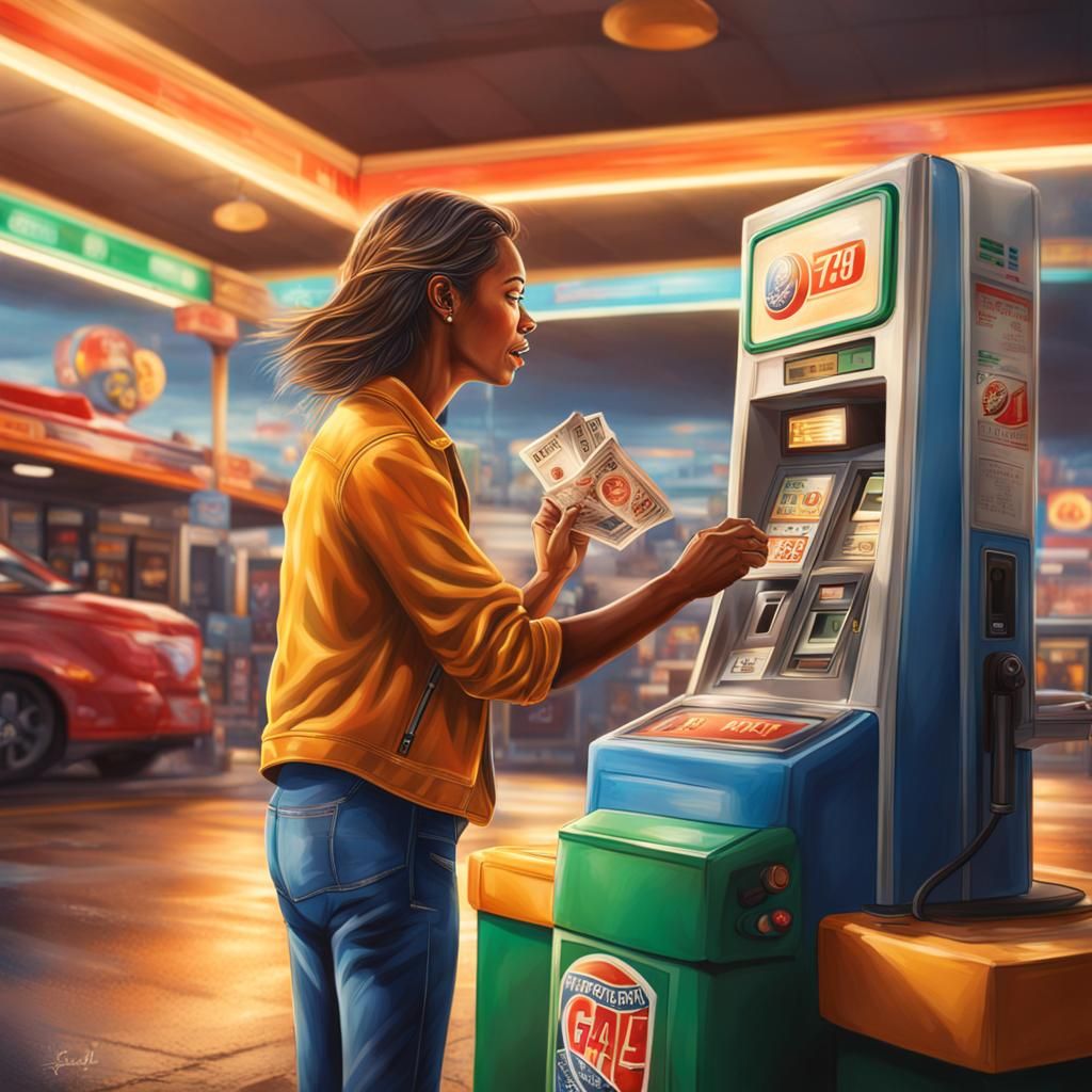 Hyperrealistic Lottery Winner in Splash Art Style