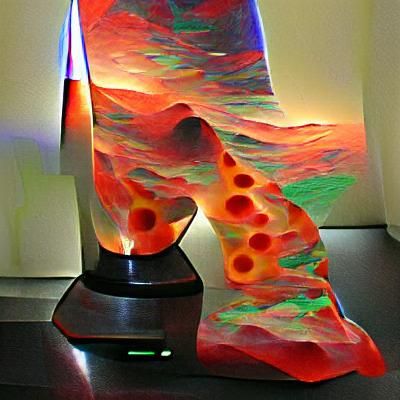 Lava Lamp Sculpture Close-Up