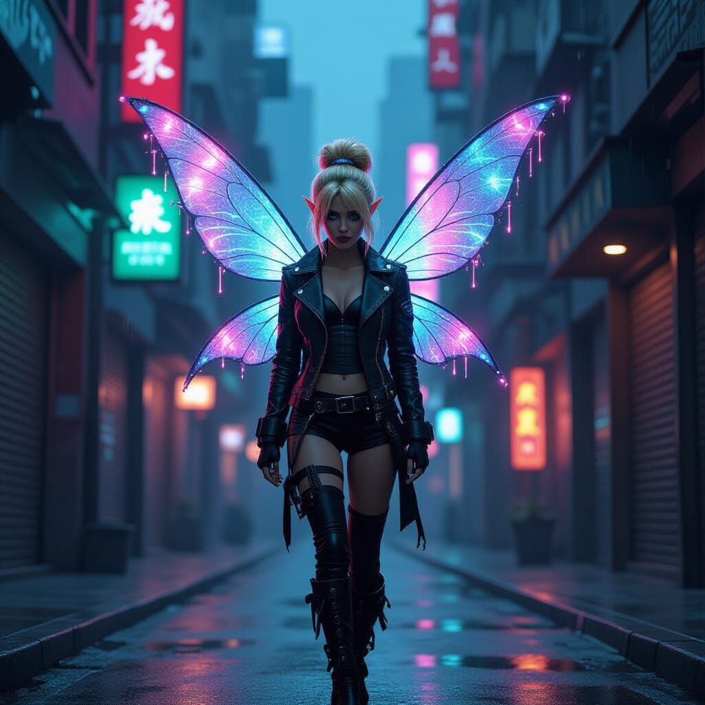 Tinker Bell, as a gritty fairy