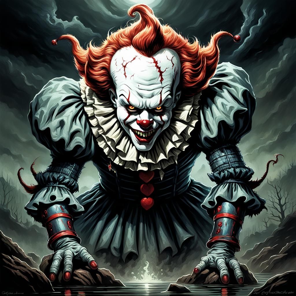 Demonic Lovecraftian Pennywise: Sinister Art