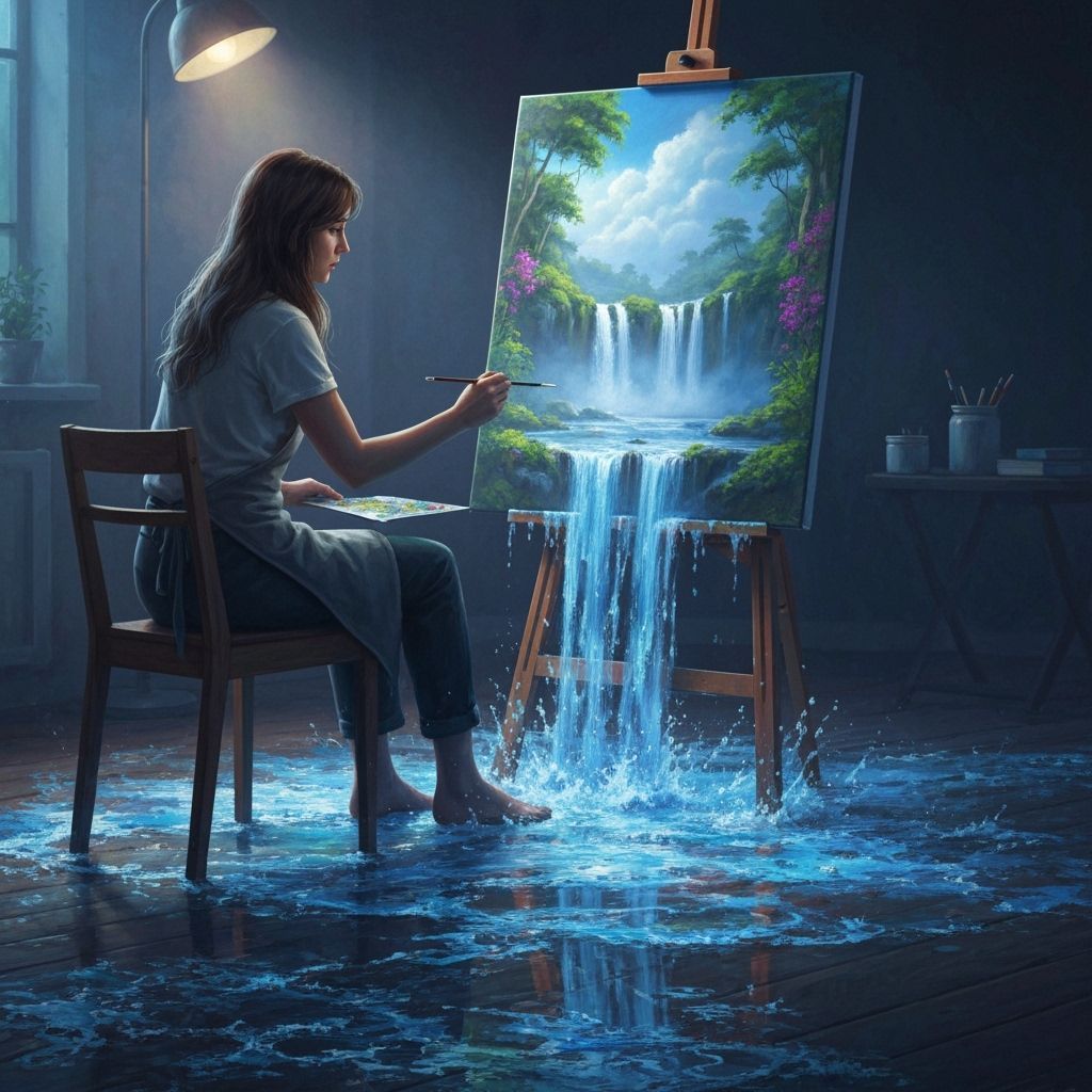 Artist's Studio: Waterfall Painting Comes Alive