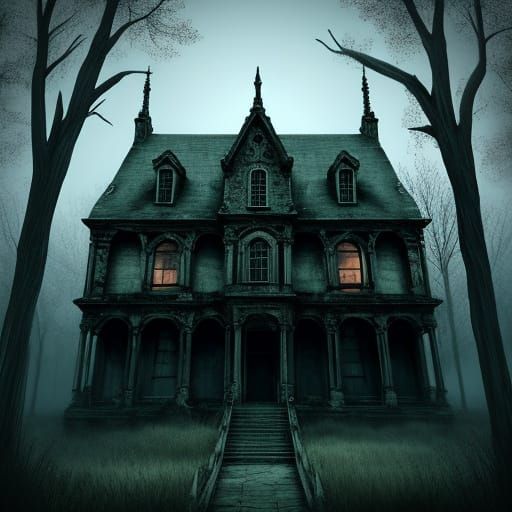 Eerie Haunted Place at Night