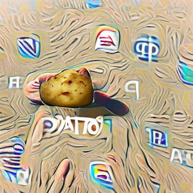 Rustic Potato Portrait in Natural Light