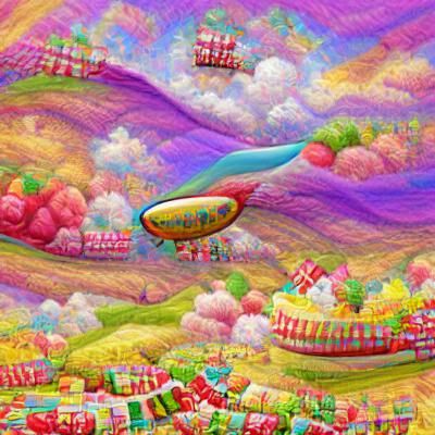 Meteor Shower Over Whimsical Candyland