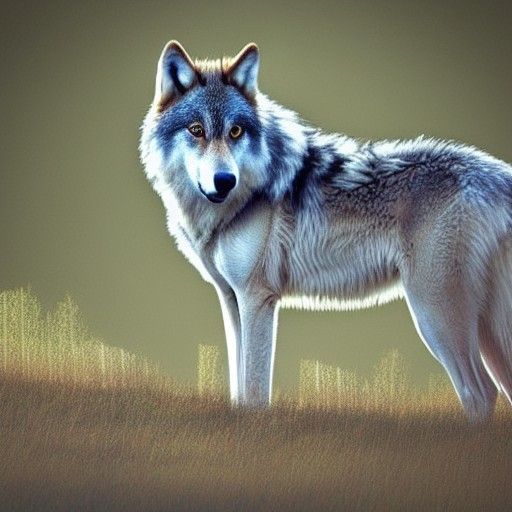 Grey Wolf in Divine Sunshine