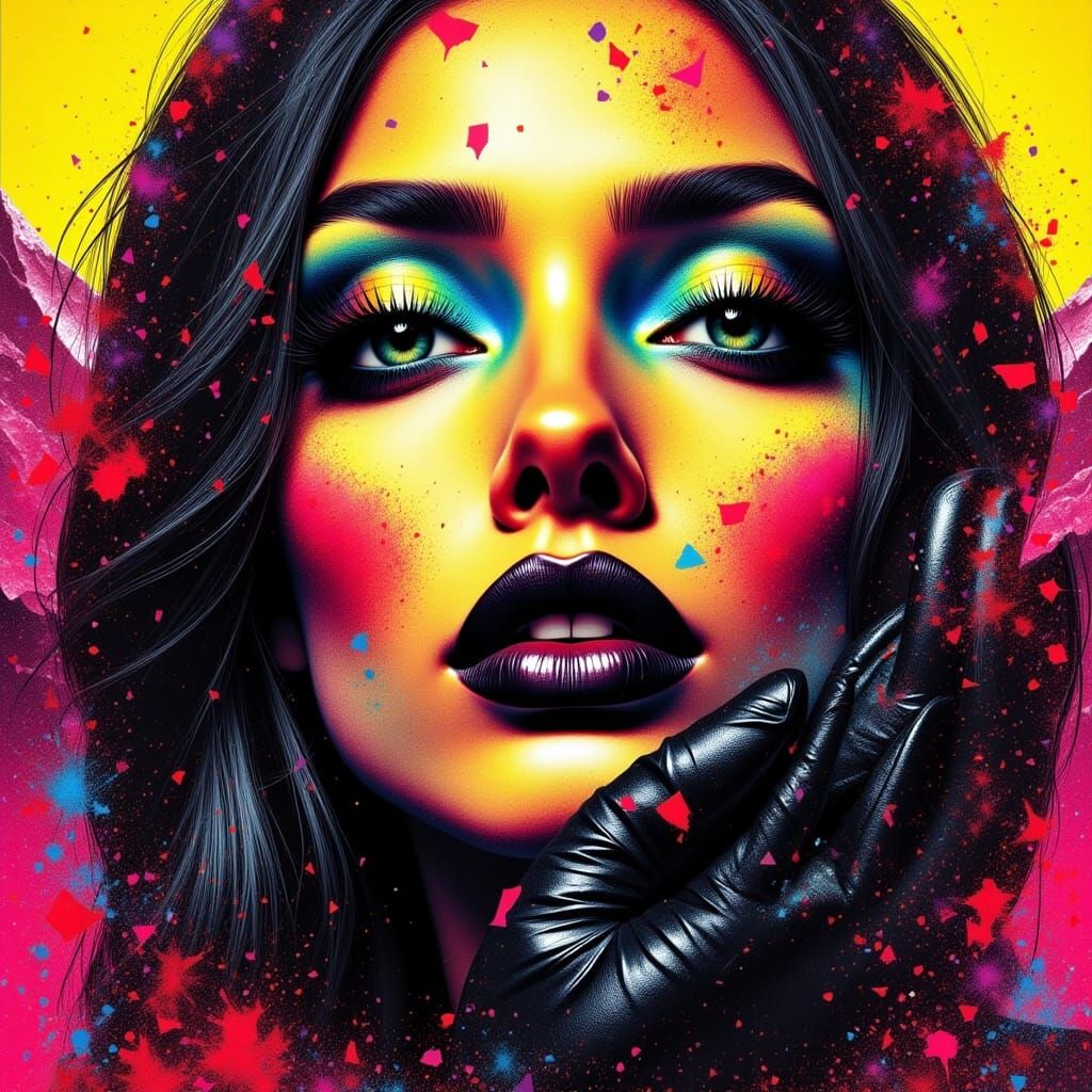 <lora:Shattered:1.0> <lora:Double Exposure Flux:1.0>