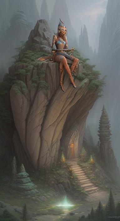 Ahsoka as Giant Rock Troll in Ethereal Fantasy