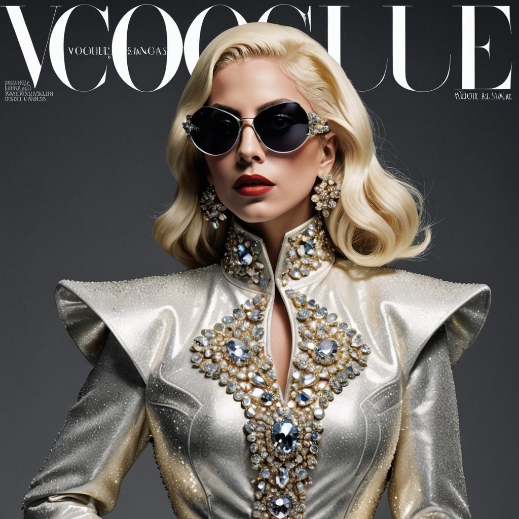 Lady Gaga Vogue Cover in Pop Art Style