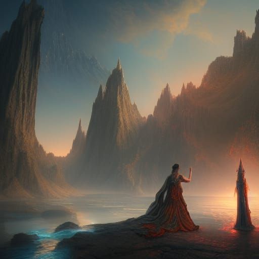Unconditional Love: Detailed Matte Painting in Deep Color