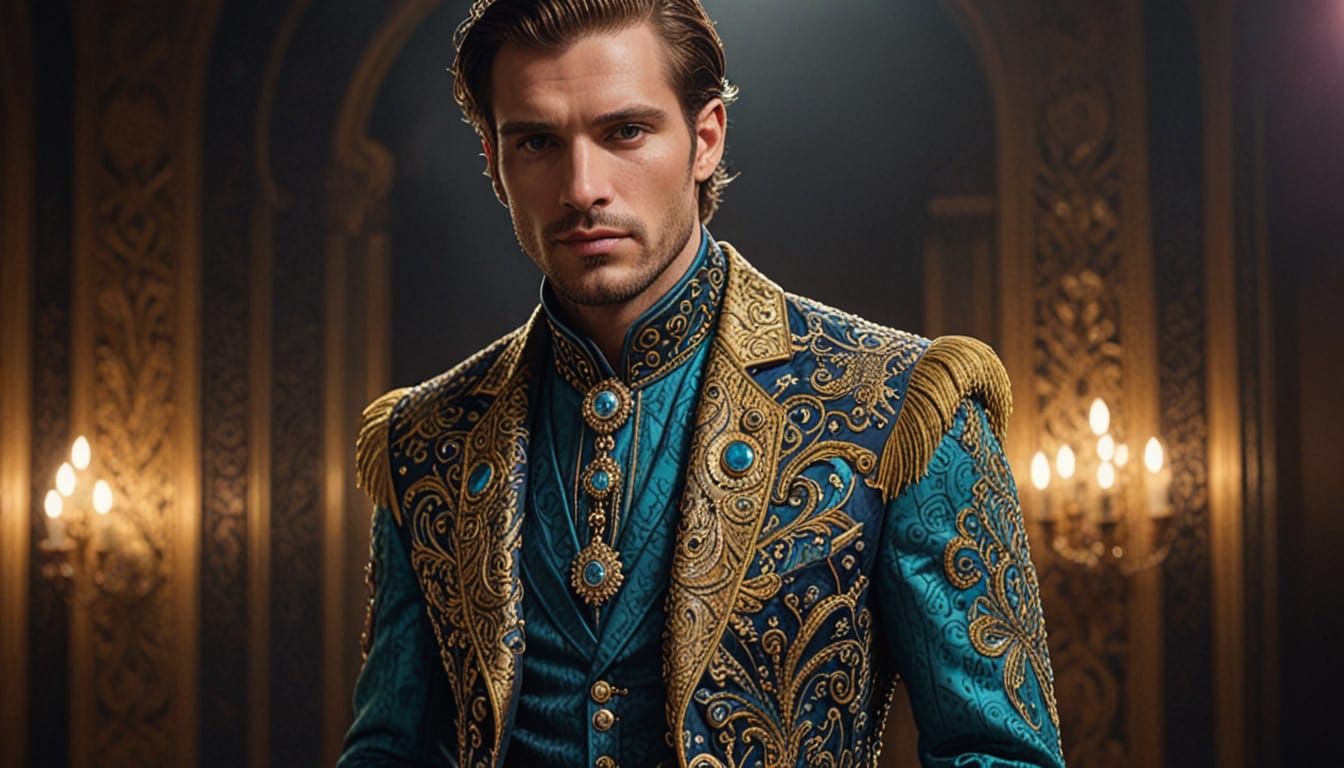 Ethereal Prince Charming in Hyperrealistic Cinematic Style