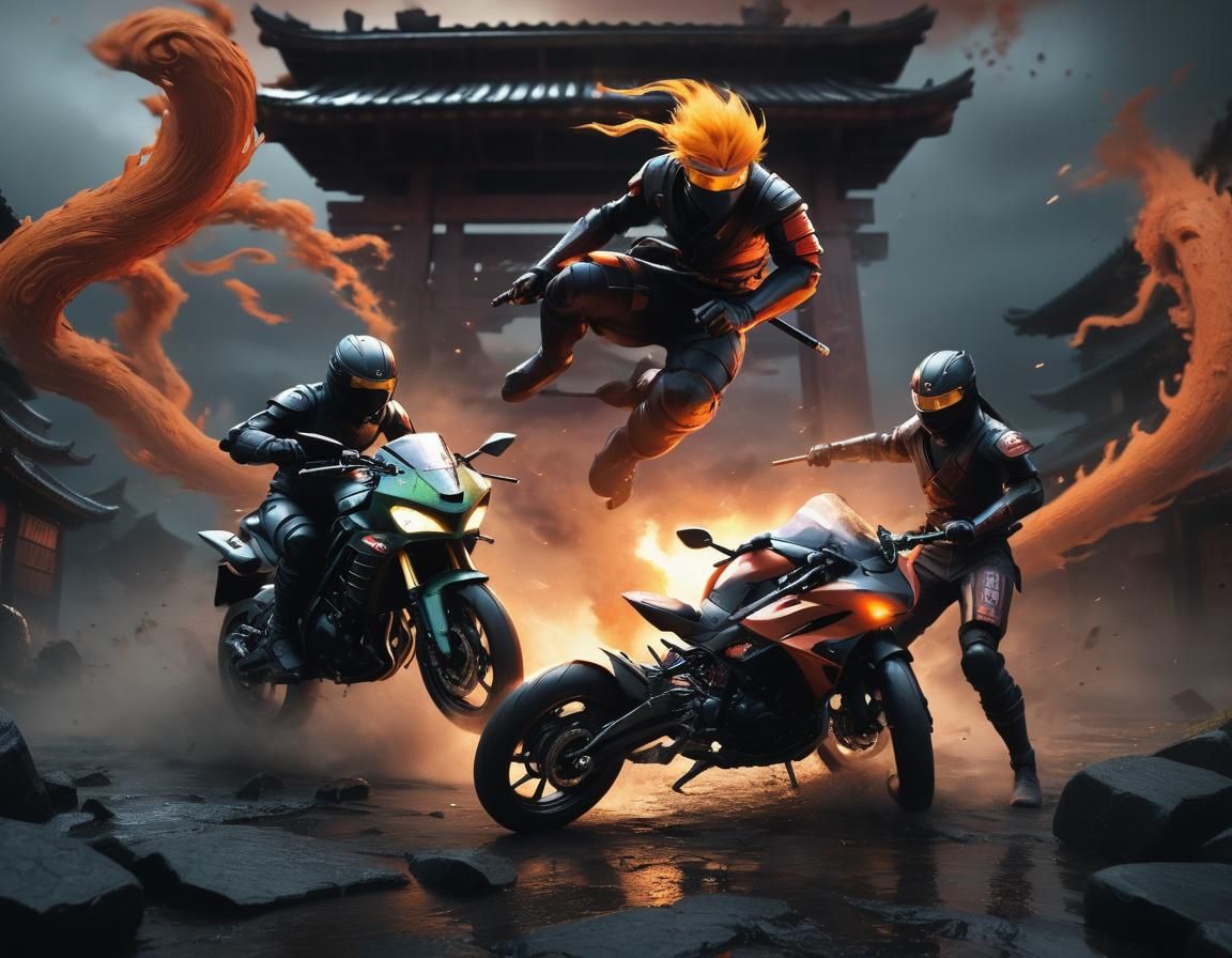Kawasaki Ninja vs Uzumaki Ninja: Engine Trouble