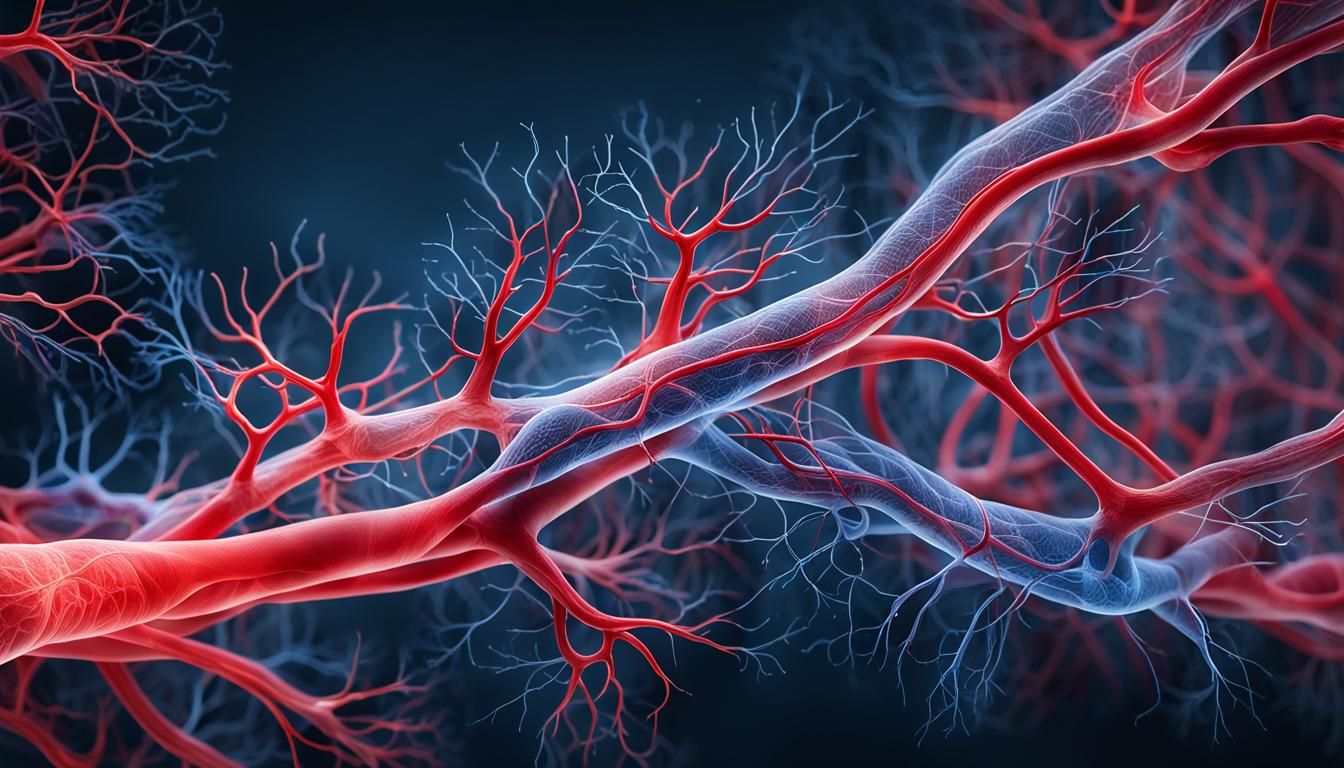 Detailed Blood Vessel Network in Scientific Illustration Sty...
