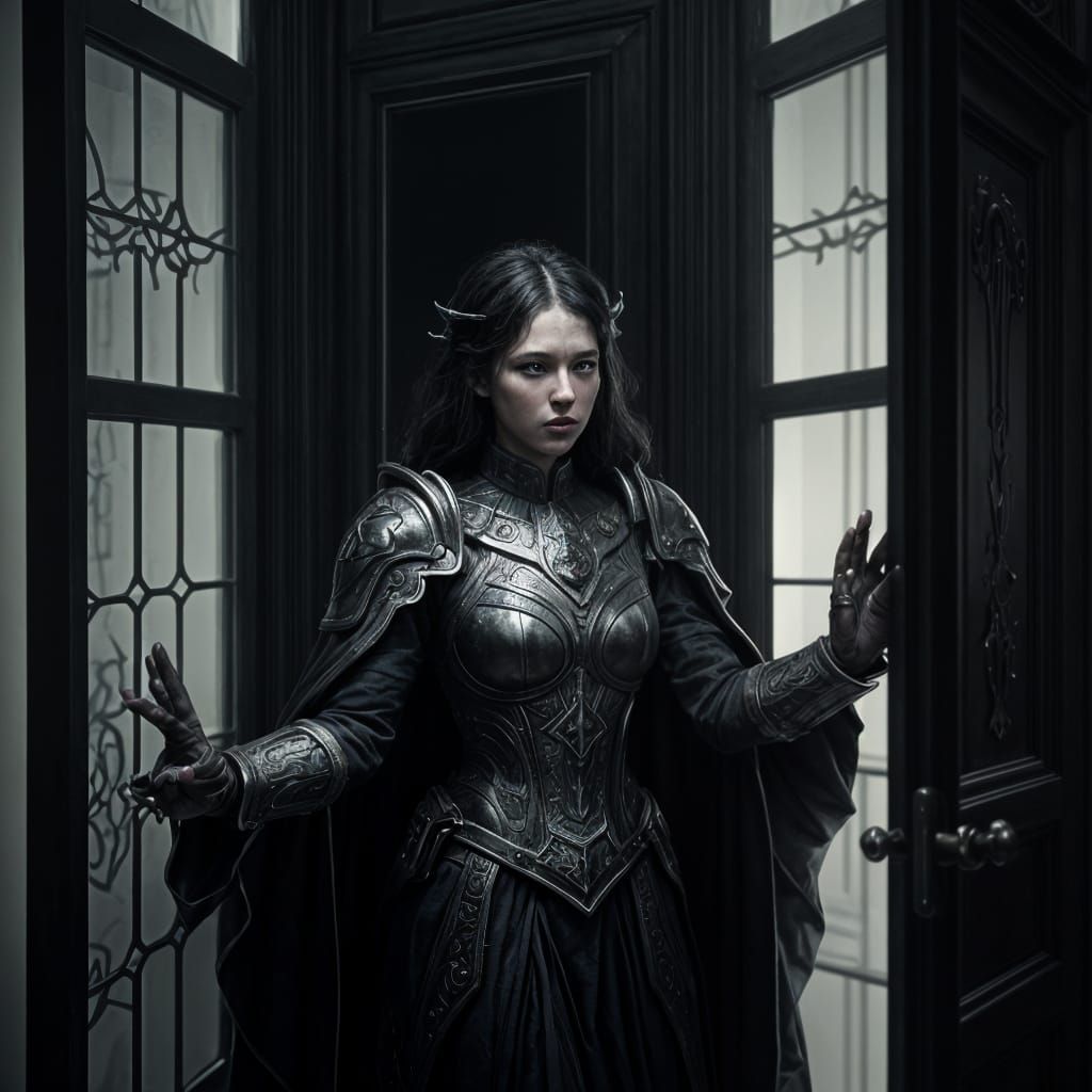 Woman, Mirror, Shadow: Dark Fantasy Art