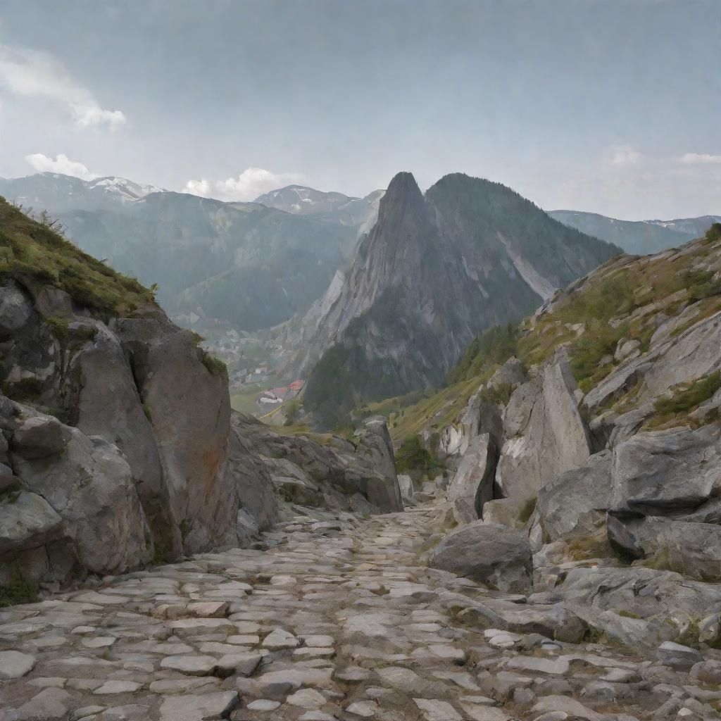 Externsteine Rock Formation in AI Generated Image