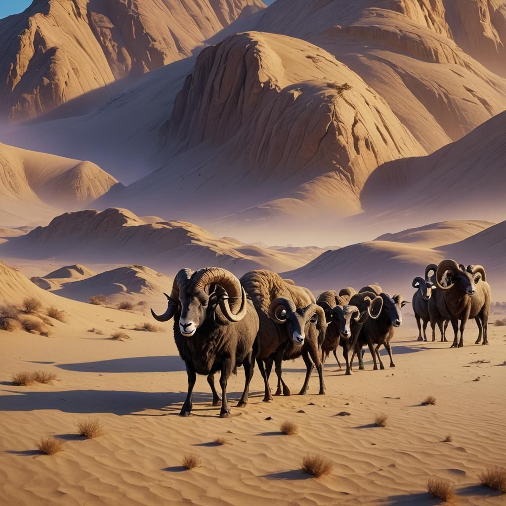 Rams in Desert Landscape: Beksiński and Church Art