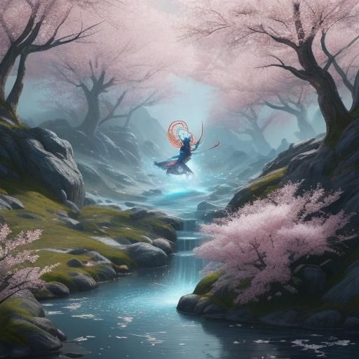 Beautiful Figure In The River