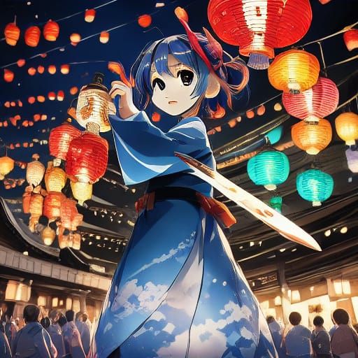 Anime Girls Enjoying Ocean Boba Tea