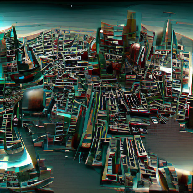 Futuristic City in Space: 8K 3D Rendering
