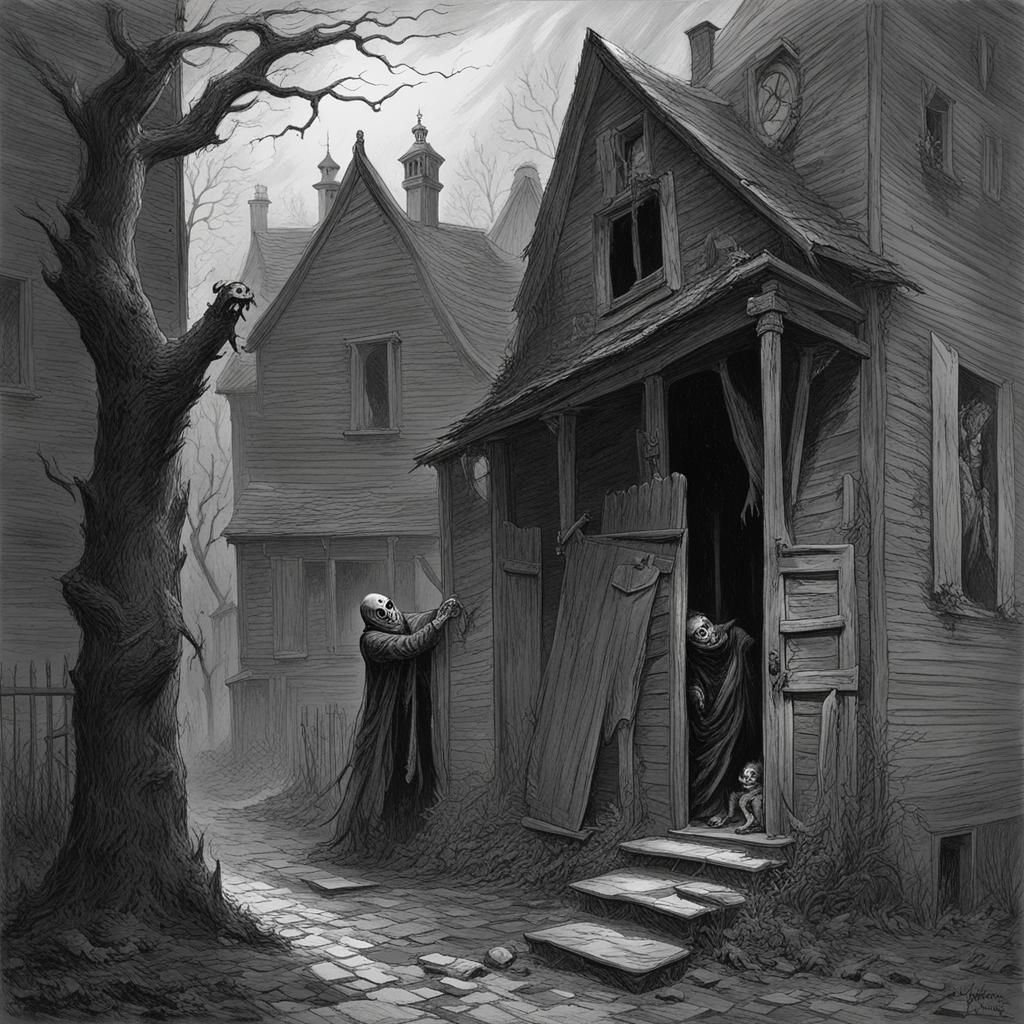 Horror Scene in the Style of Gustave Doré