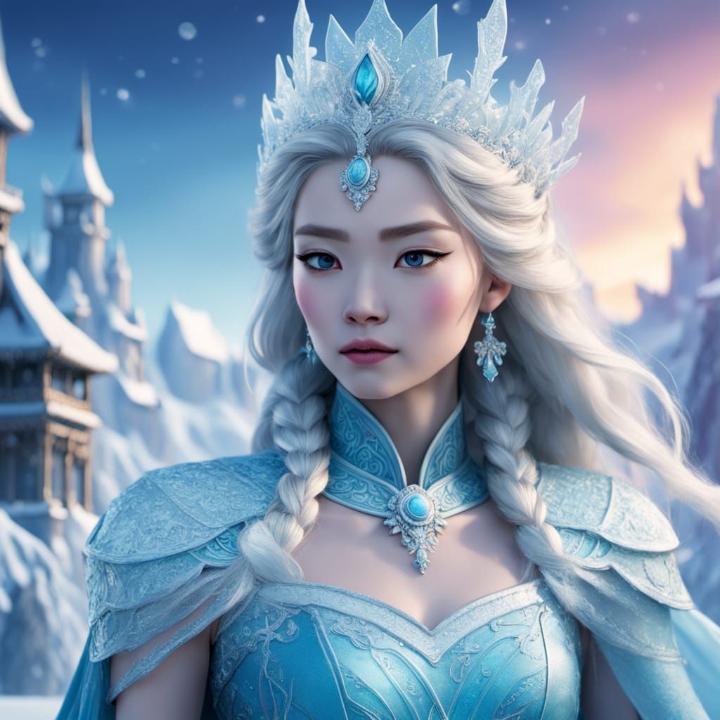 Mulan, Queen of Arendelle in Icy Elegance
