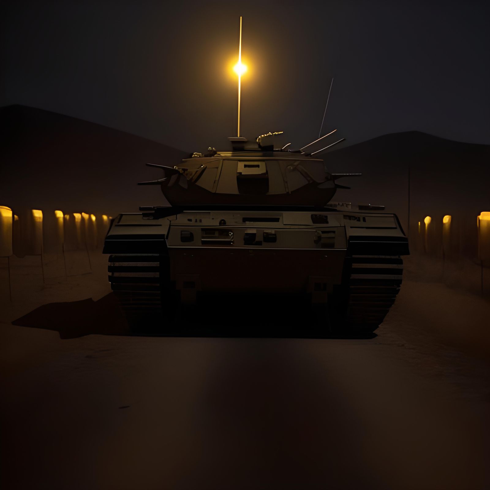Israeli Military Base at Night in High-Quality Realism