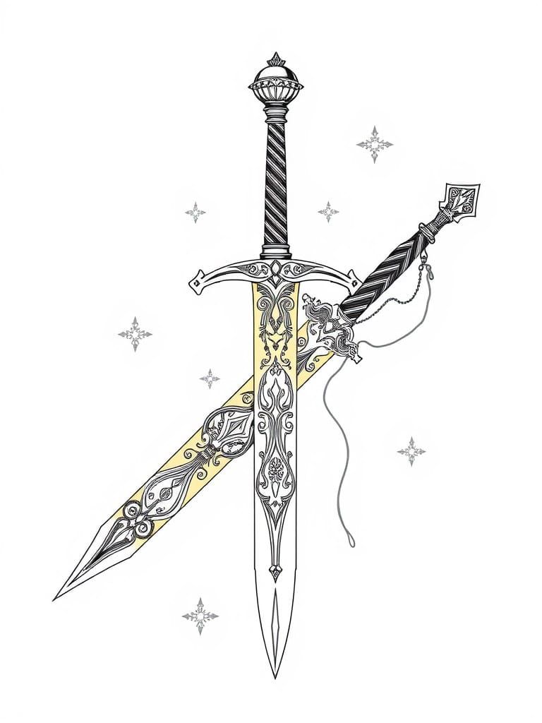 Epic Baroque Style Sword in David Finch Art Style